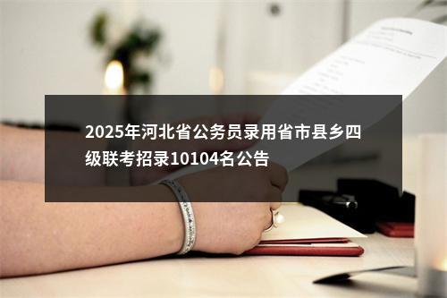 2025年河北省公务员录用省市县乡四级联考招录10104名公告 图片