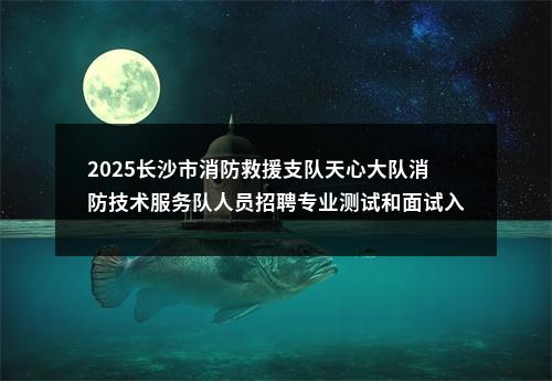 2025长沙市消防救援支队天心大队消防技术服务队人员招聘专业测试和面试入围查询公告 图片