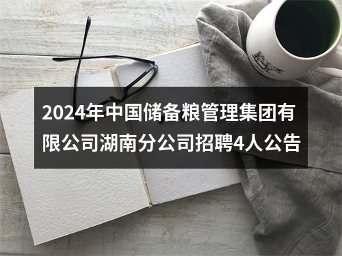 2024年中国储备粮管理集团有限公司湖南分公司招聘4人公告 图片